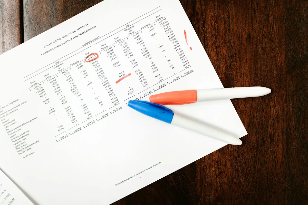 A compliance-audit checklist on a professional office desk